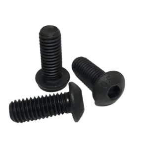 #8-32 x 1" Button Head Socket Cap Screws Plain Finish QTY 100