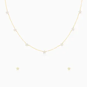 Anushka Sharma Golden Star Constellation Pendant Set