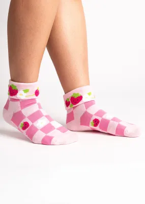 Berry Cute Cuff Ankle Socks