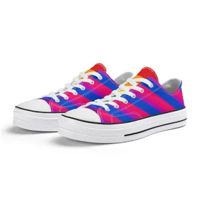 Bisexual Pride Collection - Mens Classic Low Top Canvas Shoes for the LGBTQIA  community