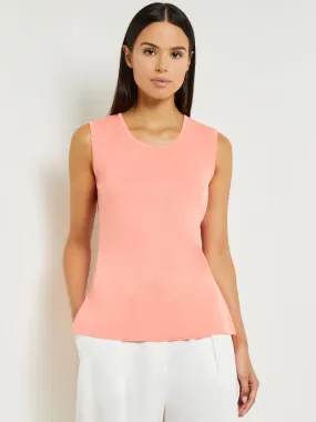 Classic Knit Tank Top, Ocean Coral