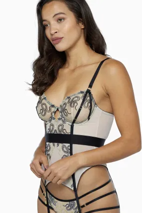 Dakota Snake Basque with Cut Out Front