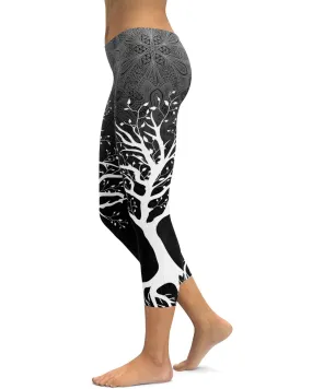 Dark Tree of Life Capris