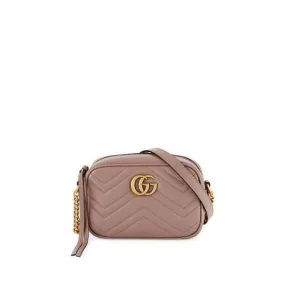 Gucci Camera Marmont Gg Mini Matelasse Nude Beige Leather Shoulder Bag