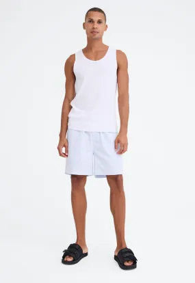 Koen Ribbed Cotton Tank - White