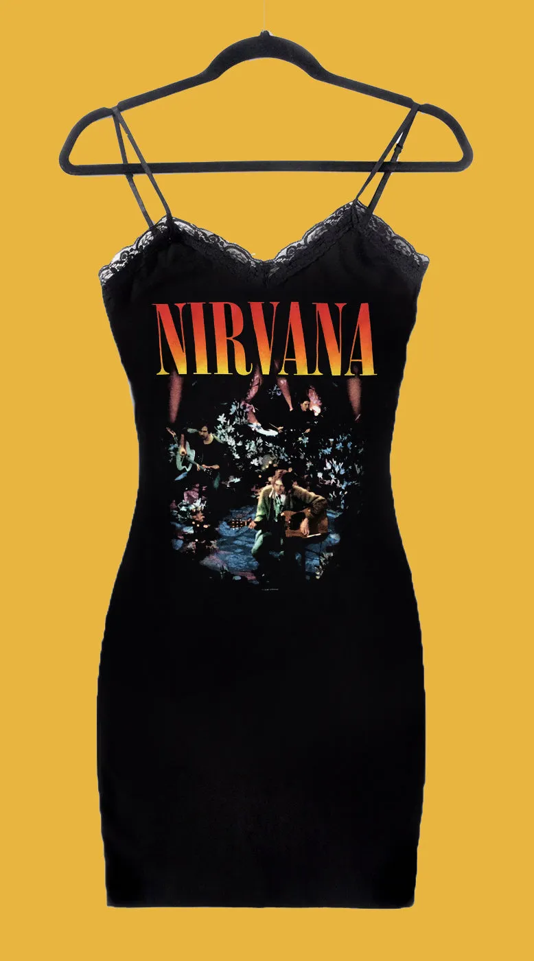 Nirvana Unplugged Lace Strap Dress