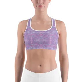 Pink Kaleidoscope Sports Bra for women, Workout Bra, Athletic Bras, XS-2XL