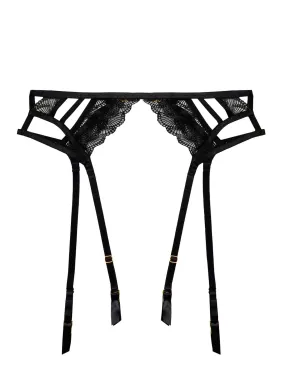 Tilly Caged Embroidery Garter Belt